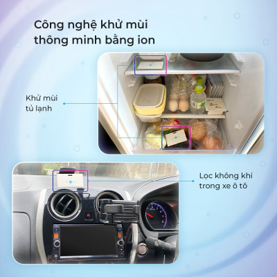 Combo 04 Thẻ lọc không khí - khử mùi ion e air Card Plus - Hàng chính hãng