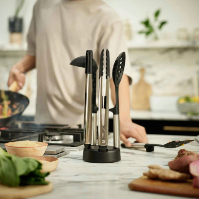 Bộ dụng cụ nấu ăn 5 món silicone Joseph Joseph 10568 Elevate Fusion (Steel) Hàng chính hãng