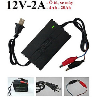 Sạc Ắc Quy 12V Thông Minh Tự Ngắt Khi Đầy – Dùng Cho Xe Máy, Công Suất 2A–20A, ĐÈN ỐP TRẦN