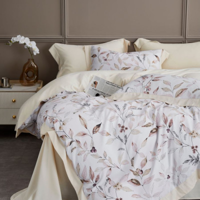 Bộ 6 món drap, áo gối và mền NIN Tencel Selina 900 mẫu mới 2024 chất lụa tencel mềm mát