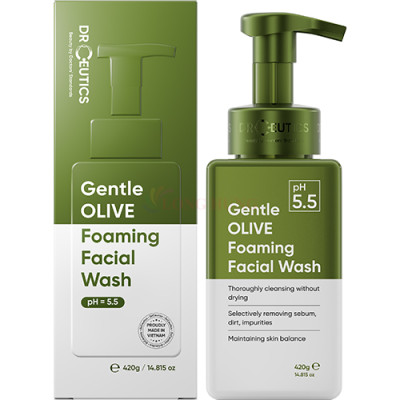 Sữa rửa mặt tạo bọt DrCeutics Gentle Olive Foaming (420g) - Hàng chính hãng