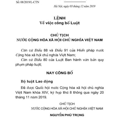 Bộ luật lao động