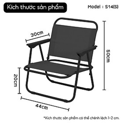 BG Ghế Xếp Gấp Gọn S11, S14 Khung Kim Loại , Dã Ngoại Picnic Câu Cá - Chất Liệu Vải Oxford Dày Dặn Thoáng Khí-Thiết Kế Tựa Lưng Ngồi Thư Giãn