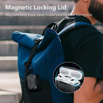 Bao Case cho AirPods Pro 2 (2023/2019) ESR Cyber Armor Tough Case with HaloLock - Hàng Chính Hãng