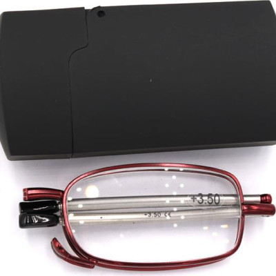 Kính lão gọng xếp 868 màu đỏ tròng lão 3.5 độ_nữ