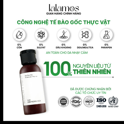 Sữa Rửa Mặt Lalamos Phôi Kim Ngân Hoa Làm Sạch Sâu và Cấp Ẩm Mini Size - 50ml