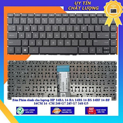 Bàn Phím dùng cho laptop HP 14BA 14-BA 14BS 14-BS 14BF 14-BF 14CM 14 -CM 240 G7 245 G7 348 G5 - MÀU BẠC - Hàng Nhập Khẩu New Seal