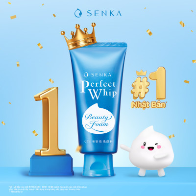 Sữa Rửa Mặt Tạo Bọt Chiết Xuất Tơ Tằm Trắng Senka Perfect Whip 120g - 14839