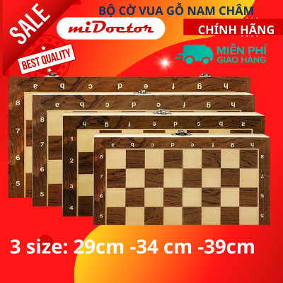 Cờ Vua Nam Châm  Bằng Gỗ Cao Cấp Chọn Size - Bộ Cờ Vua Cao Cấp Gỗ Tự Nhiên Có Gắn Nam Châm Chính Hãng miDoctor
