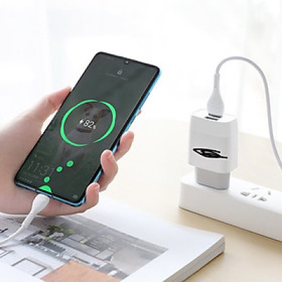 Phụ kiện điện thoại - Cóc sạc nhanh C73 -12W -2.4A với 2 cổng sạc và dây sạc dài 1M an toàn và tiện lợi -Hàng nhập khẩu