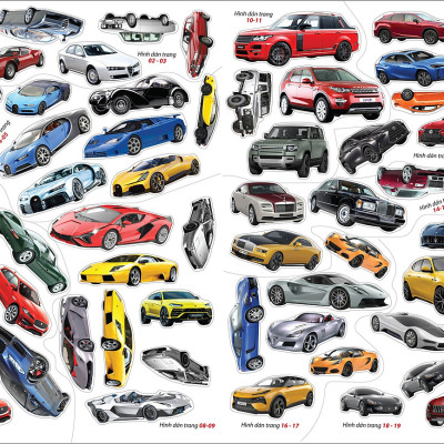 Sách - Bóc Dán Hình Sticker Thông Minh - Cars: Các Hãng Xe Hơi Trên Thế Giới Tập 1-MK