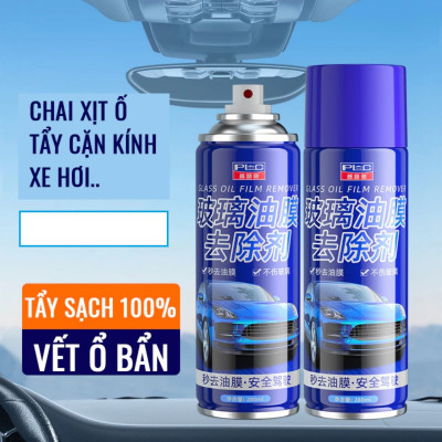 Bình Xịt Tạo Bọt Tẩy Màng Dầu, Canxi, Vết Ố Trên Kính Ô Tô - Công Nghệ Nano Chống Bám Nước
