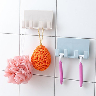 Kệ Dán Tường 4 Móc Tiện Dụng PaKaSa - Hàng chính hãng 