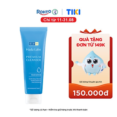 Sữa rửa mặt dưỡng trắng cao cấp Hada Labo Premium Cleanser Radiance 100g