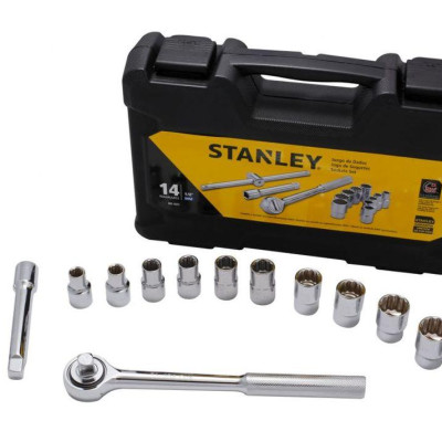 BỘ ĐẦU TUÝP 1/2 INCH 14 CHI TIẾT HỆ MÉT STANLEY 86-501 - HÀNG CHÍNH HÃNG