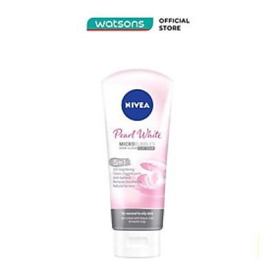 Sữa Rửa Mặt Nivea Pearl White Micro Bubbles Deep Clean Clay Foam 5IN1 Trắng Da Ngọc Trai Đất Sét 100g