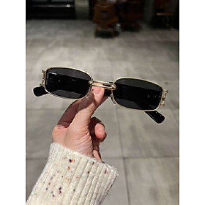 Kính mát unisex nam nữ Mắt vuông form nhỏ chống nắng sành điệu