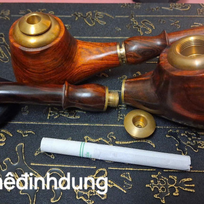 TẨU HÚT THUỐC BẰNG GỖ TRẮC  SANG TRỌNG ĐẲNG CẤP