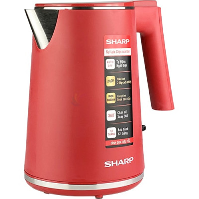 Bình đun siêu tốc Sharp 1 lít EKJ-10DVPS - Hàng chính hãng