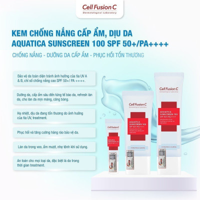 Kem Chống Nắng Cấp Ẩm Dịu Da Cell Fusion C Aquatica Sunscreen 100 SPF 50+/PA++++ 