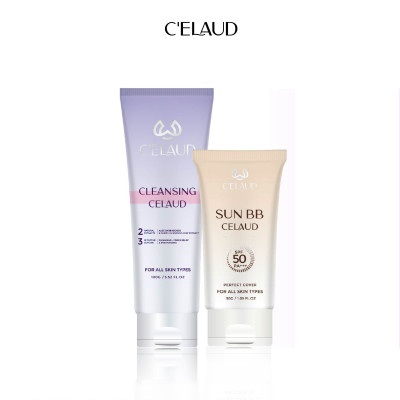 Combo sữa rửa mặt làm sạch sâu và kem chống nắng tối ưu cho da Celaud