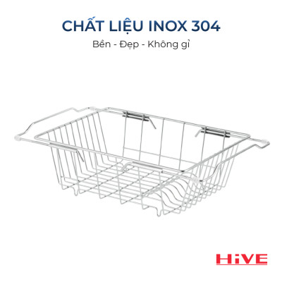 RỔ ÚP CHÉN GÁC BỒN RỬA HiVE NEW INOX 304