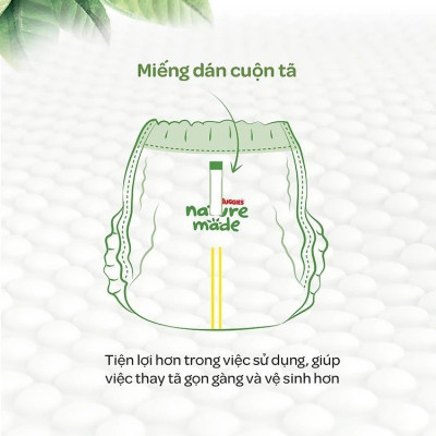 Tã/Bỉm dán siêu cao cấp Huggies Platinum Nature Made size L54 (54 miếng)