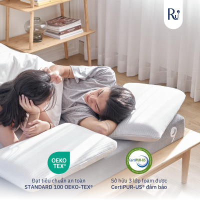 Nệm Foam Cao Cấp Nest Ru9 15cm - Màu Xám | 2 Lớp Foam Nâng Đỡ | Bao Gồm 6 Kích Thước