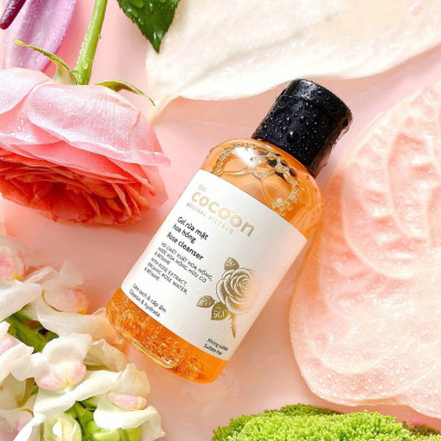 Combo Gel rửa mặt hoa hồng Cocoon 140ml + Thạch hoa hồng Cocoon 30ml khóa ẩm 24h