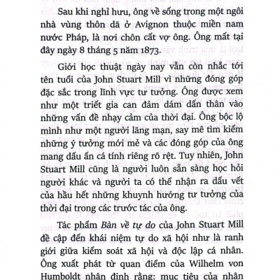 Bàn Về Tự Do - Bìa Cứng (Tái Bản 2023)