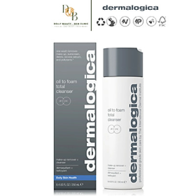Sữa rửa mặt & tẩy trong 2 trong 1 OIL TO FOAM TOTAL CLEANSER của DERMALOGICA