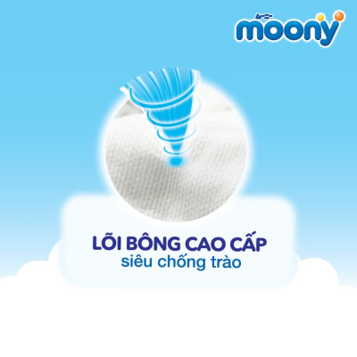 Combo 3 Gói Miếng Lót Sơ Sinh Moony Gói Cực Đại Newborn (90 miếng)
