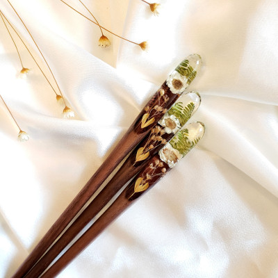 TRÂM CÀI TÓC GỖ-RESIN & SNOWY TRẮNG - DƯƠNG SỈ