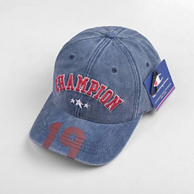 Nón kết, mũ lưỡi trai Champion phối vải jeans form đẹp thời trang đường phố