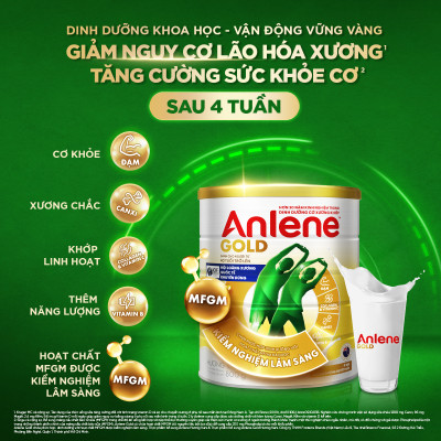 Bao bì mới - Sữa Bột Anlene Gold Hương Vanilla (Hộp Thiếc 800g)
