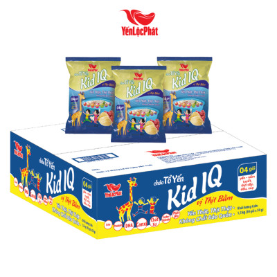 Cháo Tổ Yến Kid IQ Yến Lộc Phát Vị Thịt Bằm - Ăn liền - Gói 50g - Thùng 30 gói