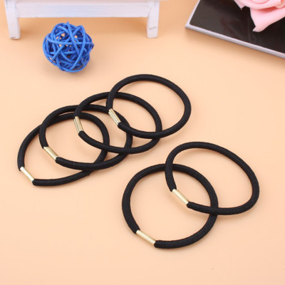 Combo 5 Dây Buộc Tóc, Thun Cột Tóc Đen Trơn Đơn Giản Tinh Tế SC18