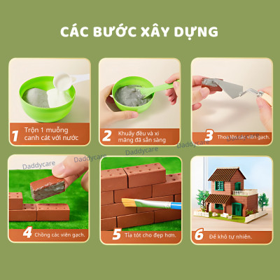 Đồ chơi lắp ráp khối xây dựng mô phỏng mini Mideer My First Building, đồ chơi nhập vai kĩ sư cho bé