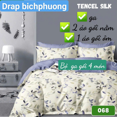  Bộ drap gối Tencel vải Hàn Quốc , đỉnh cao mát , mềm mại { drap và 3 áo gối}