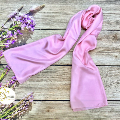 Silk Scarf 100% High Quality Natural Silk - Khăn Lụa Cao Cấp Sen Silk 180x55cm