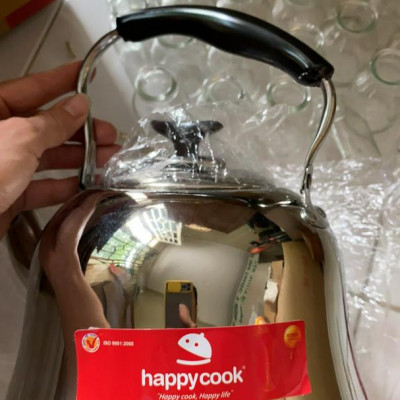 Ấm đun nước inox HappyCook 5L, 3L HGK-300T, HGK-500T, dùng được mọi loại bếp: than, từ, hồng ngoại, gas, cồn...