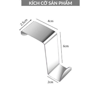 2 Móc Gài Inox Treo Đồ Hình Chữ Z, Gắn Sau Cánh Cửa Tủ, Cửa Nhà Tắm, Nhà Bếp Treo Đồ Đa Năng, Tiện Dụng, Dễ Dàng Sử Dụng. TakyHome 2016set2