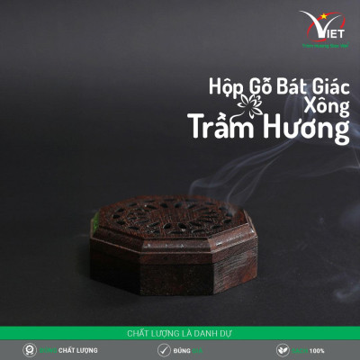 Hộp Gỗ Bát Giác Xông Trầm Hương