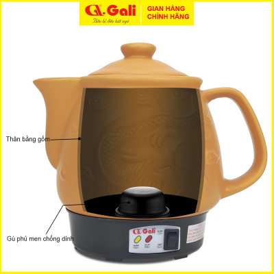 Ấm Sắc Thuốc Gali GL-1802 GL-1800 GL-1801 GL-1821 GL-1822 GL-1805 GL-1815. Dung tích 3,3L-4L, đa chức năng nấu các loại thuốc Bắc, Nam, Thảo Dược,... thân bằng gốm sứ cao cấp chịu nhiệt tốt. Bảo hành chính hãng. Siêu Sắc Thuốc, Ấm Nấu Thuốc