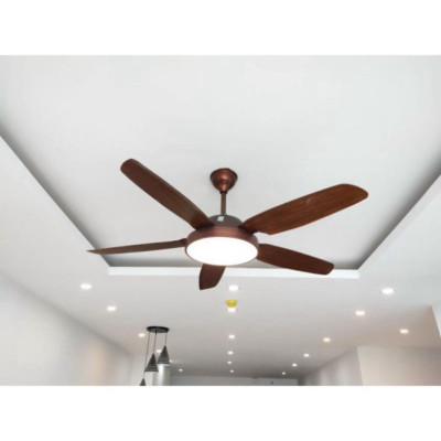 BH 5 năm quạt trần trên nhà đèn hiện đại, nguyên nhân DC lõi đồng phối hợp LED 3 màu AS, đảo chiều hút ẩm, ĐK không chạ