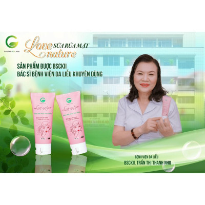 Combo Sữa Rửa Mặt Love Nature 50ML + Tẩy Tế Bào Chết Love Nature 100ML + Kem Mụn Love Nature 15G