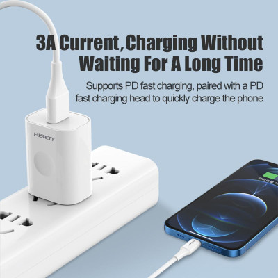 Cáp Sạc Mr White Lightning USB-A 1 m - Pisen AL05-1000