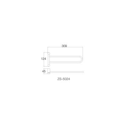 Thanh treo khăn xoay 30cm INOX SUS 304 WS ZS-5024