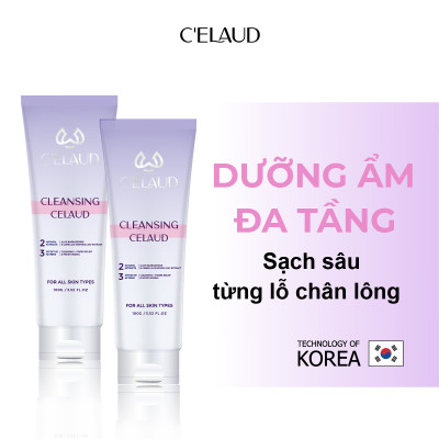 Combo 2 sữa rửa mặt làm sạch sâu và cân bằng độ pH cho da Cleansing Celaud