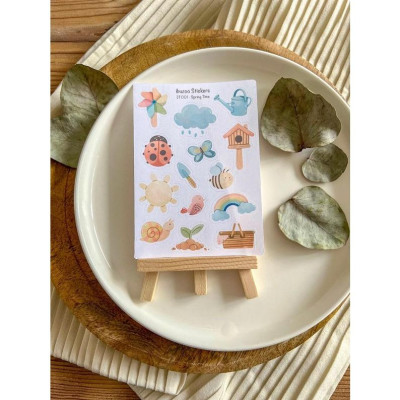 Sticker tự thiết kế - sticker sheet spring time - hình dán sổ, nhật kí bullet journal - unim047